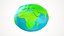 3d cartoon earth model
