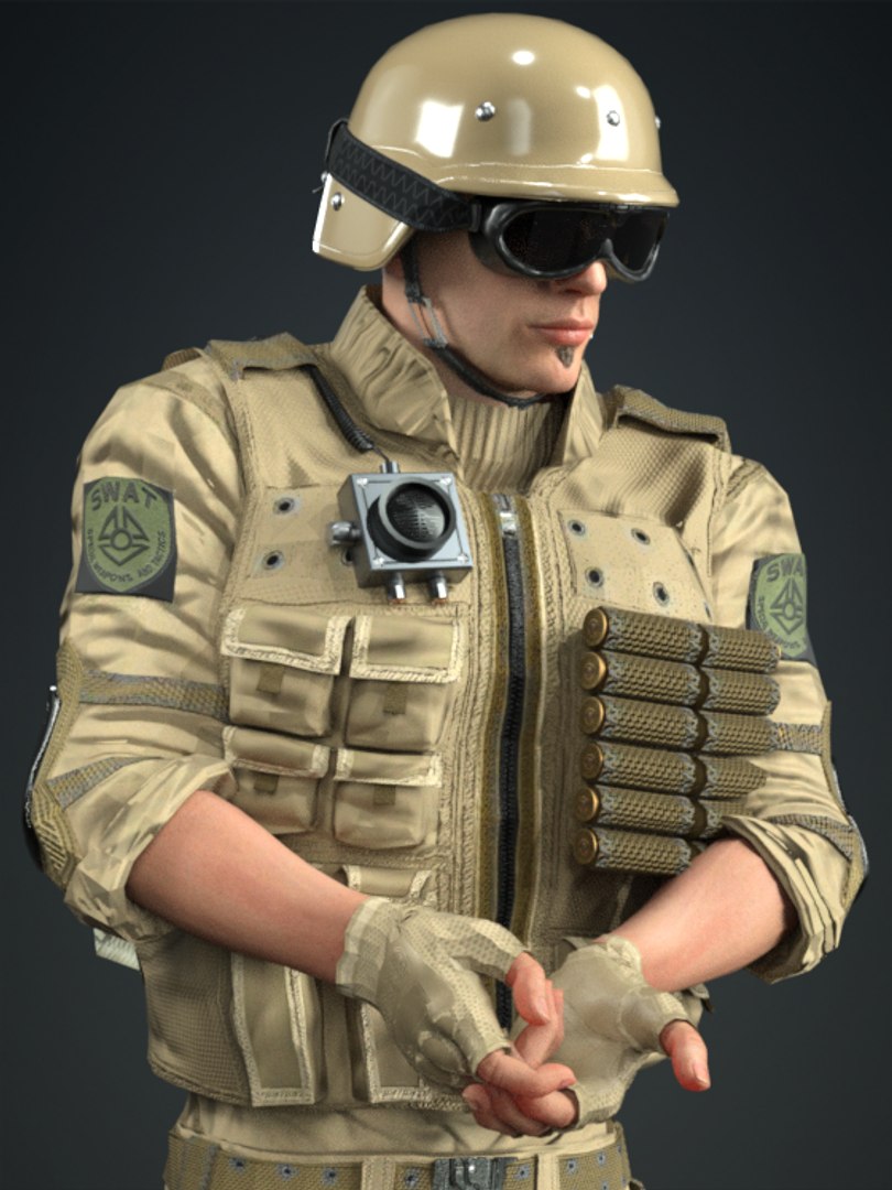 Realistic Rigged Army-B Character Man 3D Model 3D model - TurboSquid ...