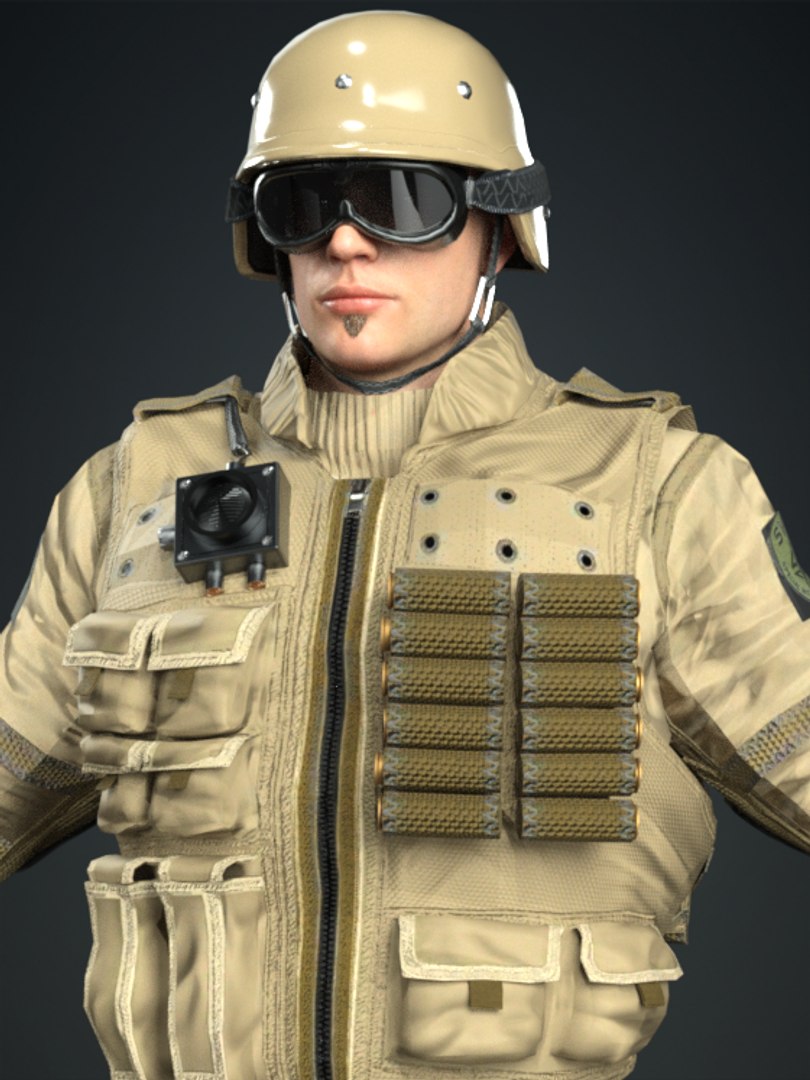 Realistic Rigged Army-B Character Man 3D Model 3D model - TurboSquid ...