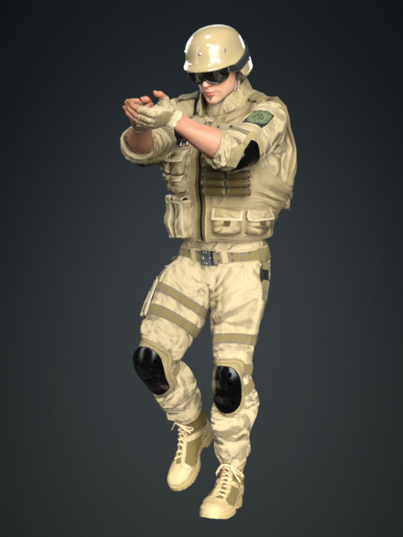 Realistic Rigged Army-B Character Man 3D Model 3D model - TurboSquid ...