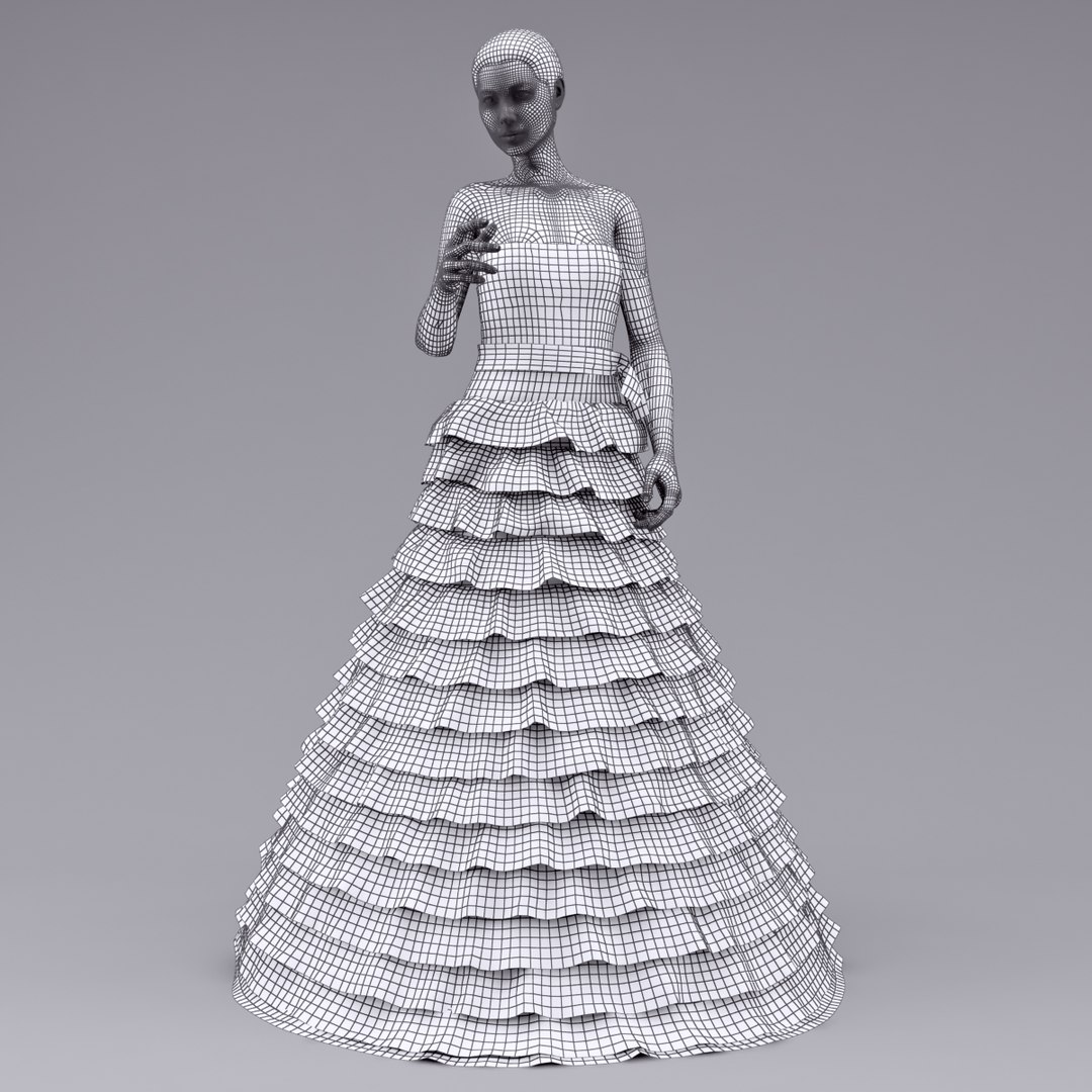 3d Model Showroom Wedding Dress