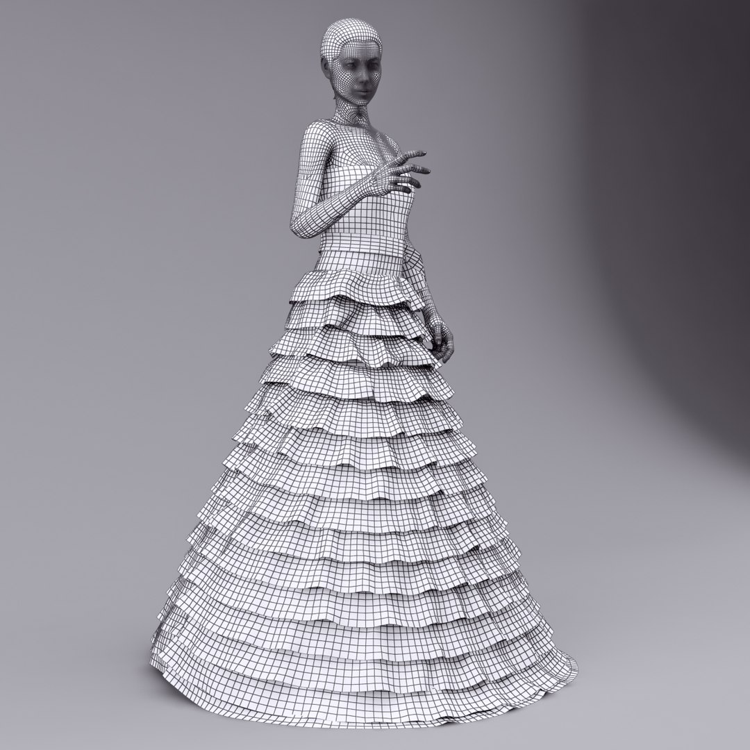 3d Model Showroom Wedding Dress