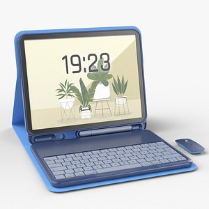 3D Modern Pc Tablet Set Pen Mouse Mornward Blue Version