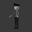 3D cartoon police officer model