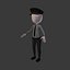 3D cartoon police officer model