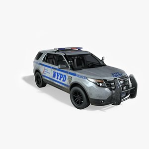 2013 Ford explorer NYC police patrol 3D model