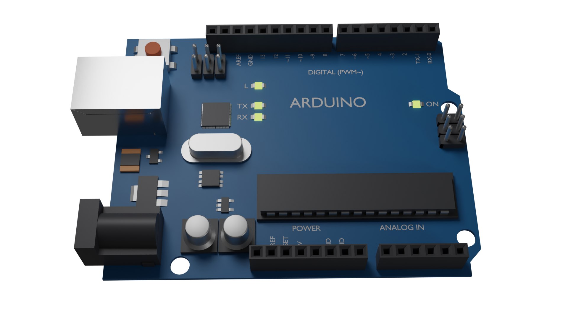 Microcontroller Arduino Uno 3D Model - TurboSquid 2098012