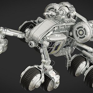 3D Scifi Rover model