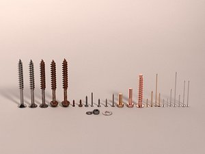 screws nails 3D