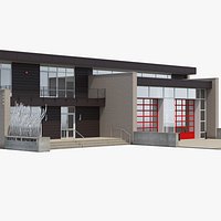 Modern Fire Station Building