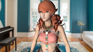 Anile Hickson - Beautiful 3D Female Character Model for Animation Game Development
