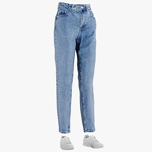 3D realistic women s jeans model