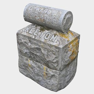 tombstone stone 3D model