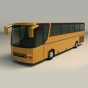 Low Poly Coach Bus 02