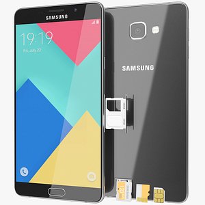Samsung Galaxy A9 Pro 2016 Black with SD/SIM Card Tray