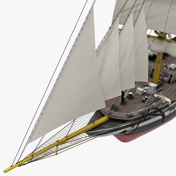 russian tall ship kruzenshtern 3d max