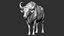 3D model Gaur Bos gaurus  VFX  most Zbrush Sculpture Digitale