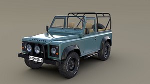 1985 land rover defender 3D model