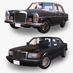 3D Low Poly Mercedes Benz 300 SEL-560SEL Collection