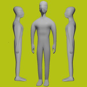 LowPoly Base Mesh-MALE