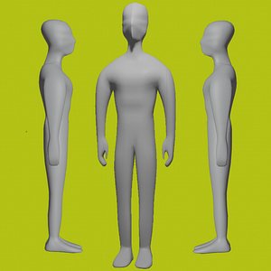 LowPoly Base Mesh-MALE