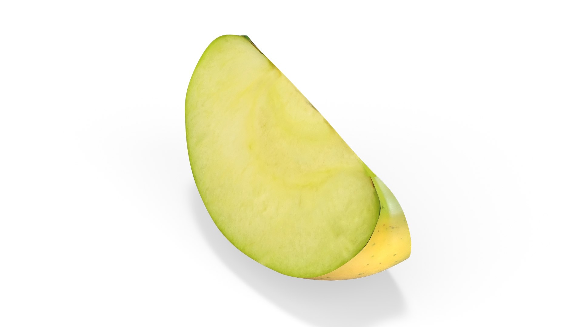 Sliced Green Apple 3D model preview
