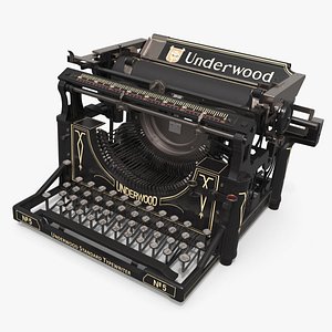 Underwood No 5 Standard Mechanical Typewriter Black