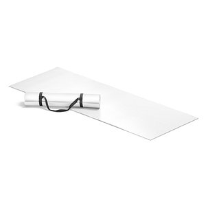 White Unfolded  Rolled Yoga Mat Set - lying fitness pilates folded karemat 2 types 3D model