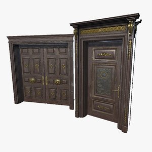 PBR Vintage Doors Collection 3D model