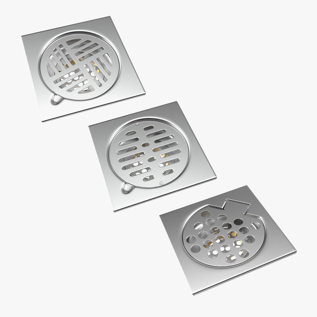 3D Shower Drains Collection model - TurboSquid 2056599