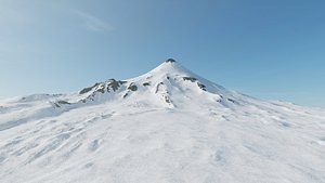 Iconic snowy volcano
