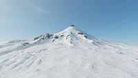 Iconic snowy volcano