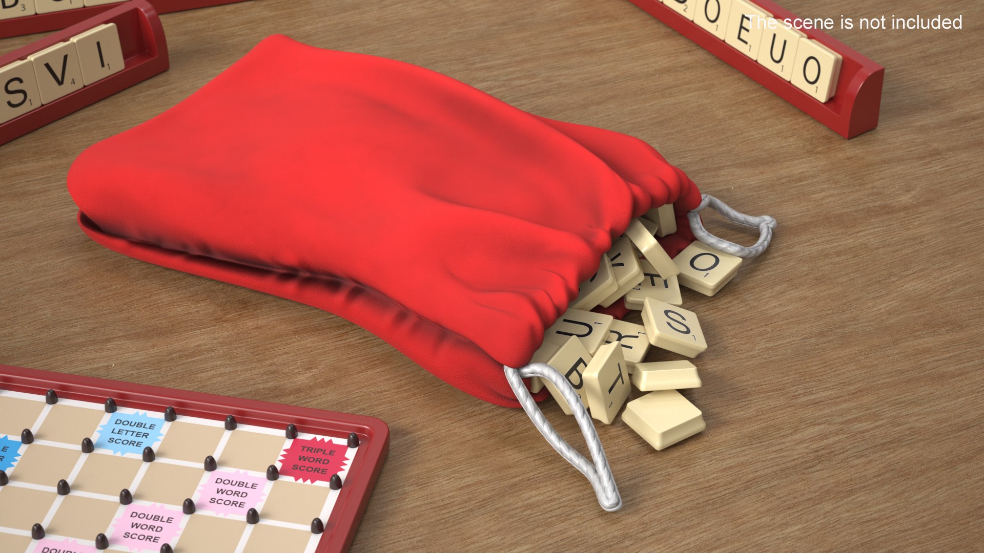 Bag Of Letters For Game Scrabble Model - TurboSquid 2276068
