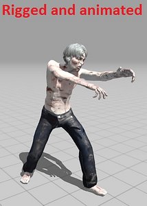 3d zombie rigged animations