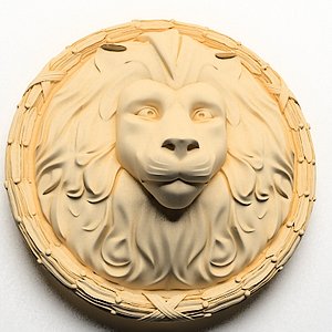 3d lion head face