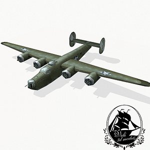 Consolidated B-24 Liberator Blender Models For Download | TurboSquid