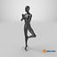 3D Female Mannequin Pose 07 model
