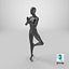 3D Female Mannequin Pose 07 model