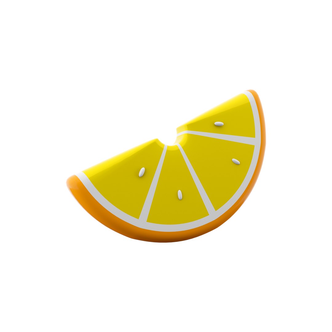 3D 3d Slice Of Lemon Icon - TurboSquid 2044247