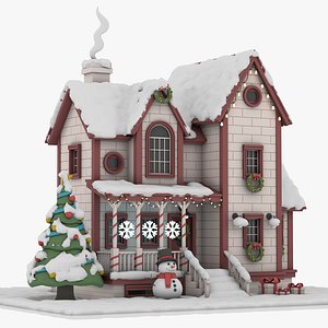 3D model Christmas House 01
