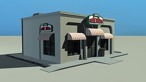 Papa John's Pizza Restaurante 02 3D model - Baixar Arquitectura no