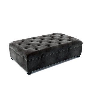 3d model loft pouf upholstered