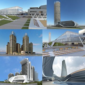 3D Modern Building Collection 15