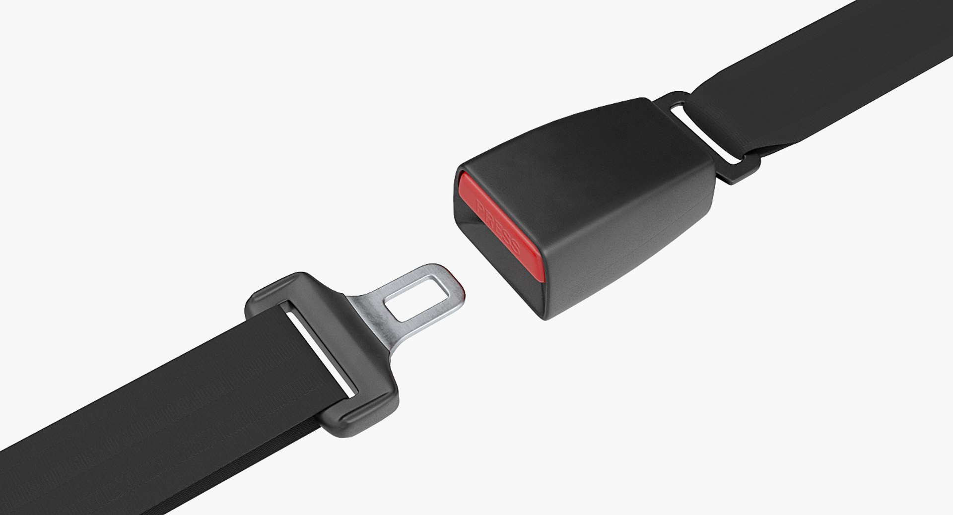 Car Seat Belt 3D model preview