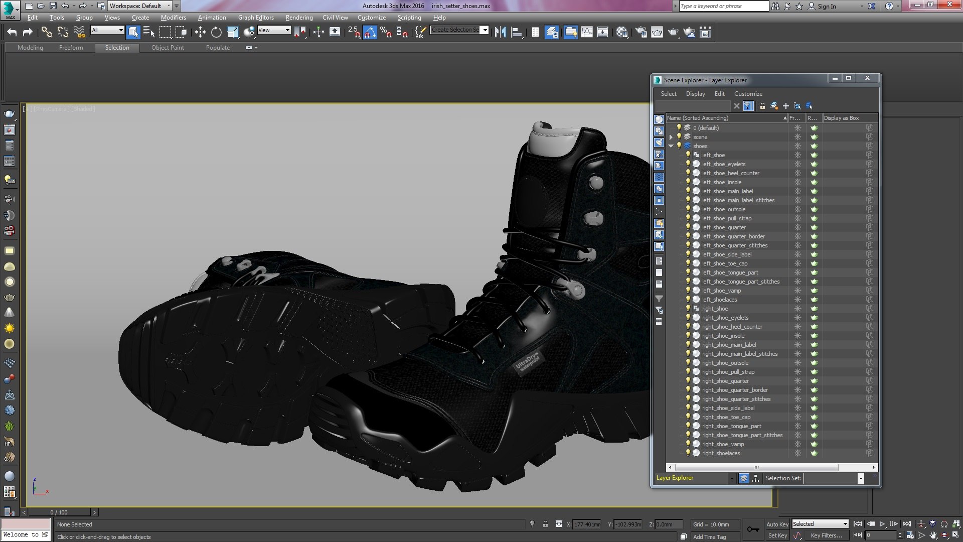 Irish setter boots black 3D model - TurboSquid 1307645