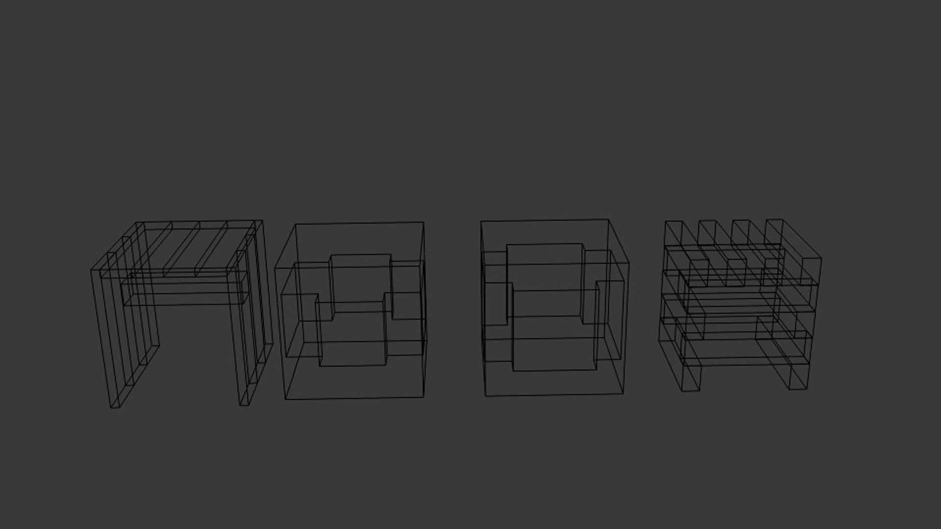 Cube Stool 3ds