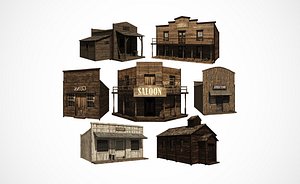 Western town building pack