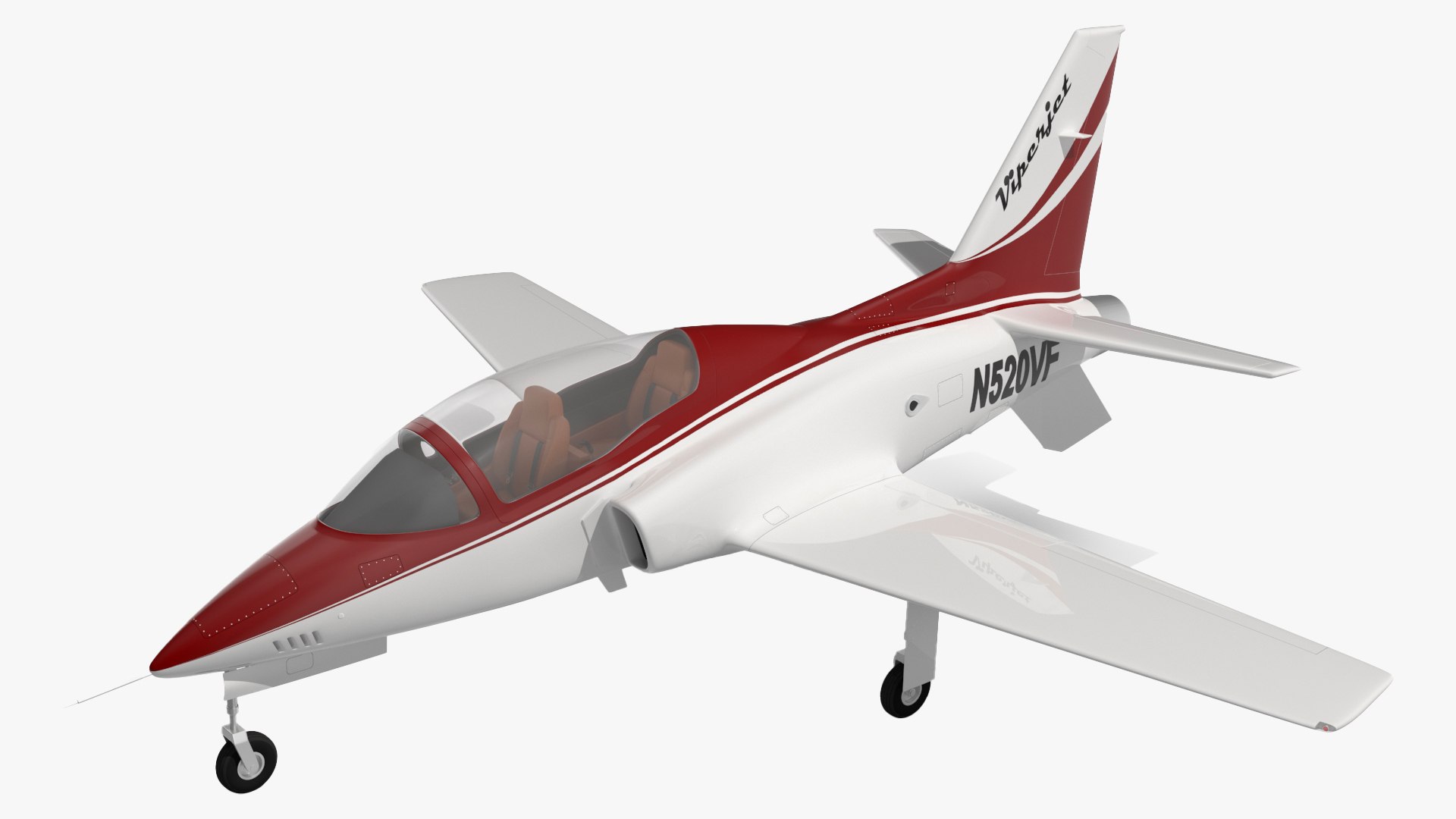 Private Jet Aircraft ViperJet Rigged for Maya 3D model preview