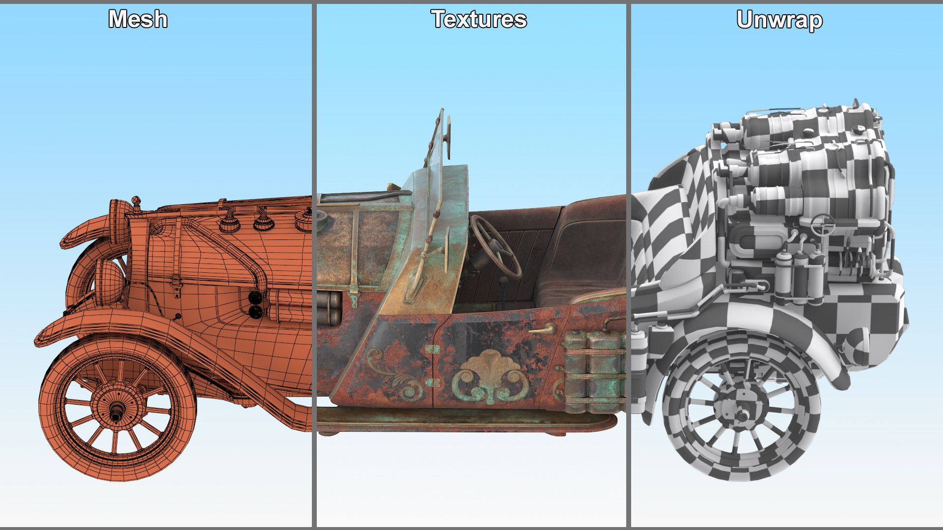 Rusty Old Steampunk Convertible 3D model https://p.turbosquid.com/ts-thumb/62/nogH8N/vI/rusty_old_steampunk_convertible_017/jpg/1746068718/1920x1080/fit_q87/ea2066e95a351a1952643395f86d46163aac5c40/rusty_old_steampunk_convertible_017.jpg