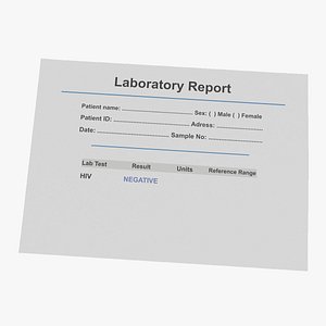 3D Laboratory HIV Report Form Positive